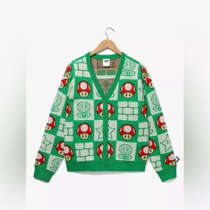 Nintendo Super Mario Bros. Mushroom Checkered Women's Cardigan